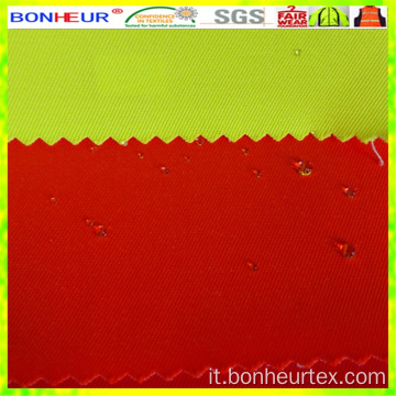 Tessuto in twill CVC fluorescente poli / cotone